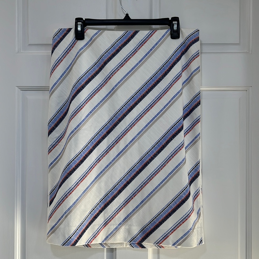 White House Black Market Stripe Pencil Skirt.